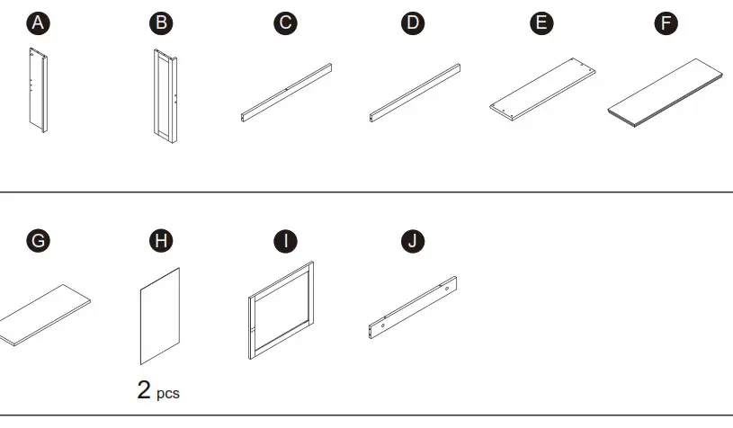 TEAMSON HOME 7039 Madison 18 75 in W x 6 in D x 19 in H Removable Wooden Medicine Cabinet - Product Parts