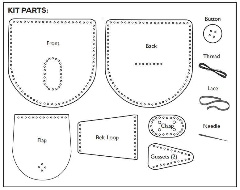 Tandy 44346-00 Winsor Leather Belt Bag Kit - fig 1