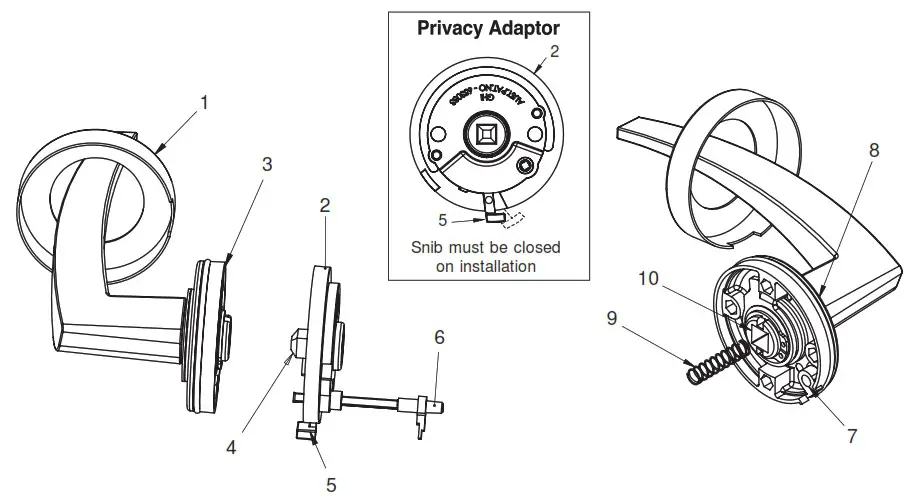 GAINSBOROUGH 2909 Privacy Adaptors to suit 2900 Series Leversets - Product Overview 3