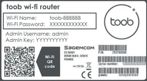 toob Wifi Router - qr