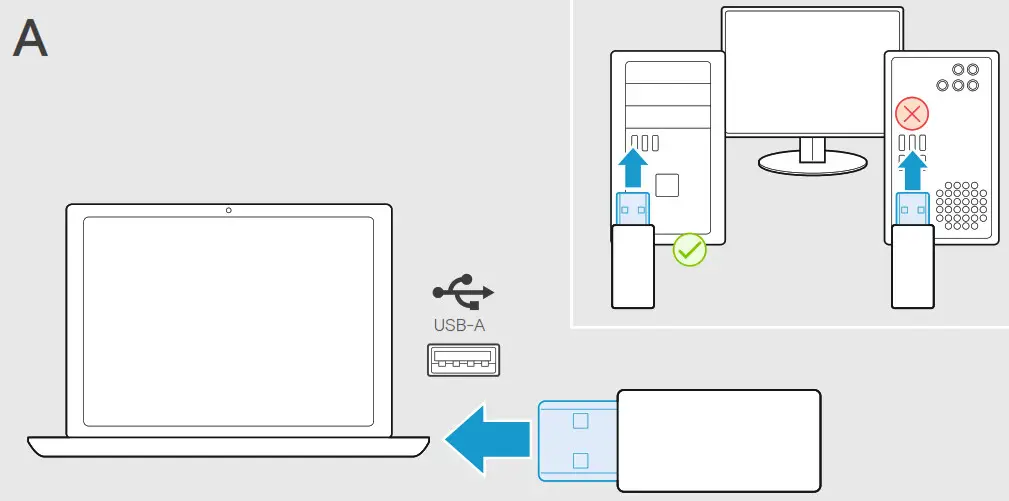 Sennheiser SCBT12 GSP 370 Wireless Gaming Headset - Connecting headset and PC
