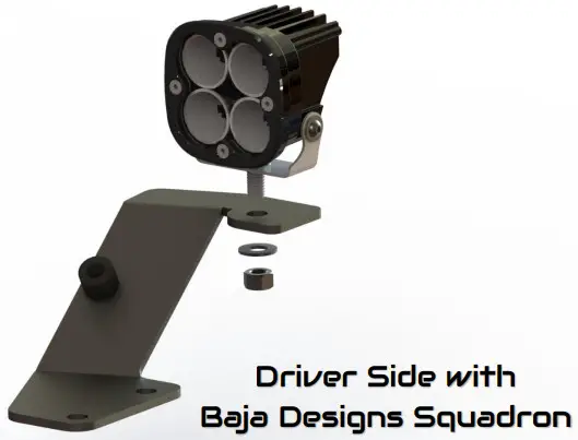 SDHQ 14 21 Tundra A Pillar Light Mounts - Driver Side