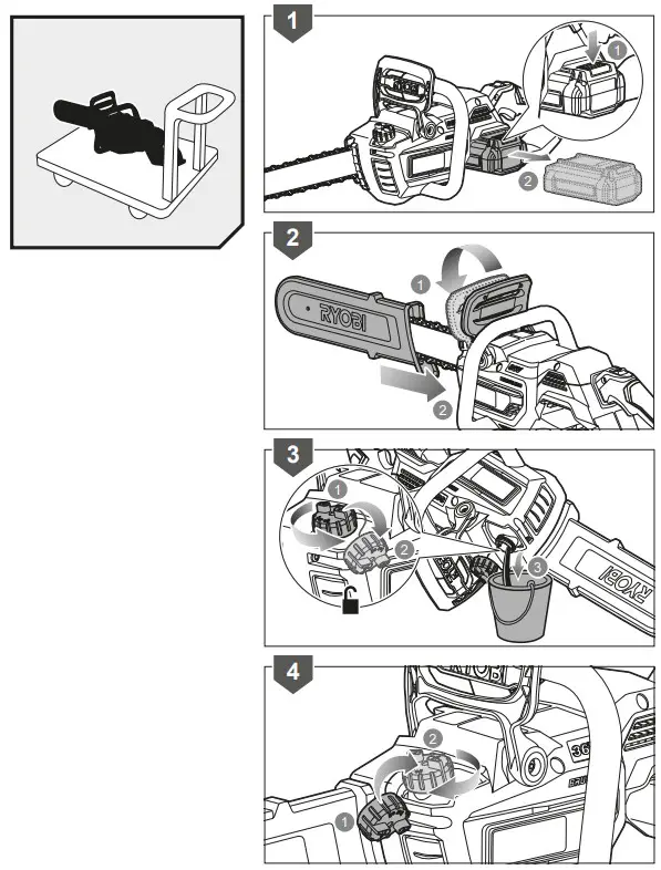 RYOBI RY36CSX35A 0 Cordless Chain Saw - Figure 21