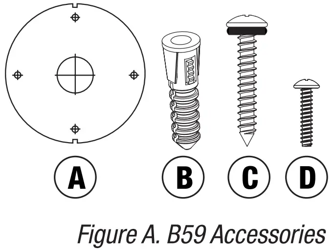 i3 INTERNATIONAL B59 Back Box Mounting Base for H59 Camera Series - Fig 1
