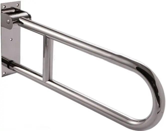 GIMA 304 Stainless Steel Foldable U Shape Toilet Safety Grab Bar 70cm long