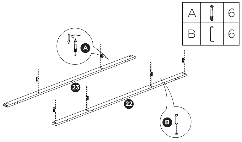 TURBRO Fireside FS58 Door TV Stand - Assembly 1