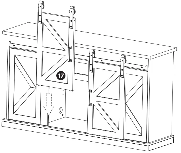 TURBRO Fireside FS58 Door TV Stand - Assembly 26