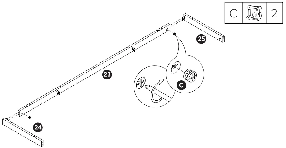 TURBRO Fireside FS58 Door TV Stand - Assembly 3