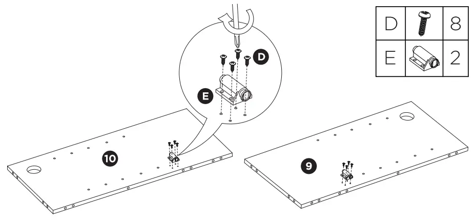 TURBRO Fireside FS58 Door TV Stand - Assembly 9