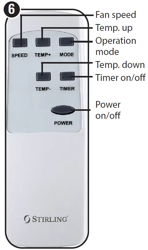 STIRLING PA19W Wi-Fi Portable Air Conditioner setting up 6