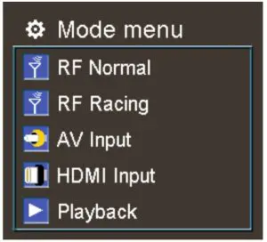 MODE MENU