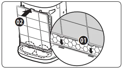 SAMSUNG AX40R3030WM Air Purifier - Assembling the filter 1