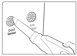 SAMSUNG AX40R3030WM Air Purifier - Cleaning the sensors