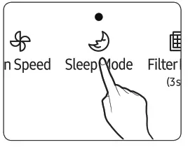 SAMSUNG AX40R3030WM Air Purifier - Sleep mode