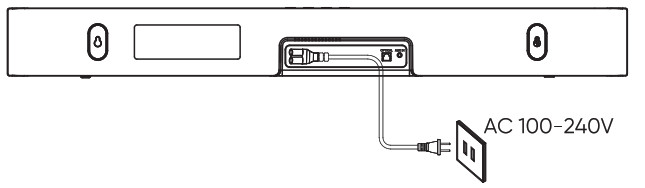 onn 100019624 30-Inch 2.0-Channel Soundbar-Power Cable