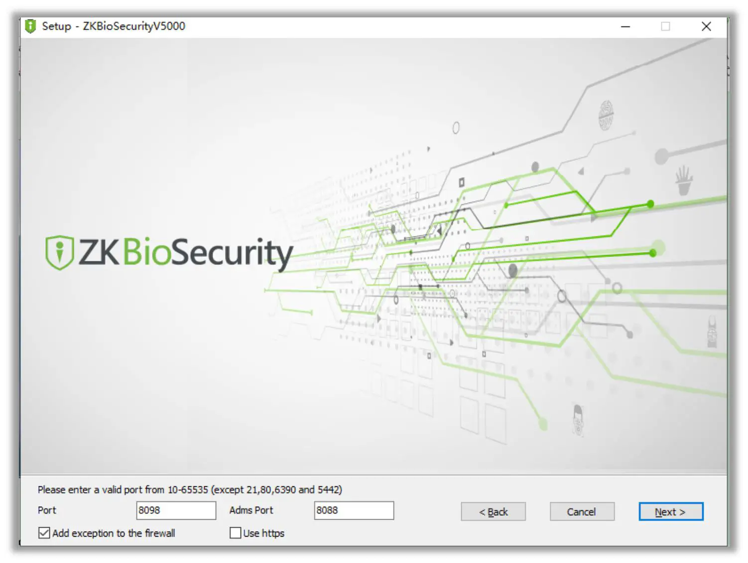 ZKTeco ZKBioSecurity V5000 Application- Installation Steps 7