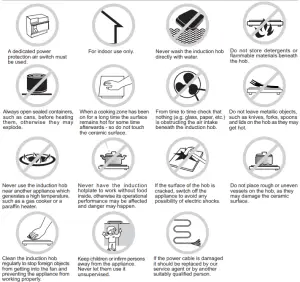 HOOVER HESD4 WIFI 4 Zone Glass Induction Hob -safety