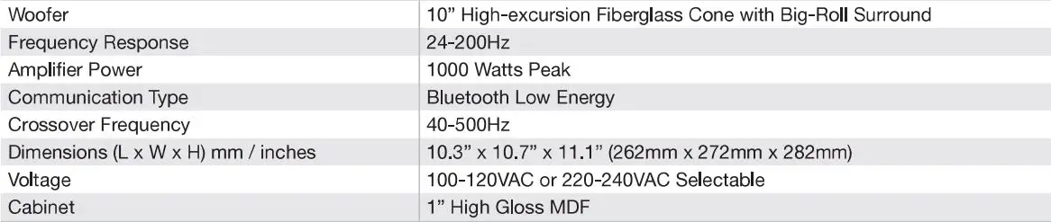 Nortek Security Control HRSi-8 Subwoofer Speaker Installation Guide - HRSI-8