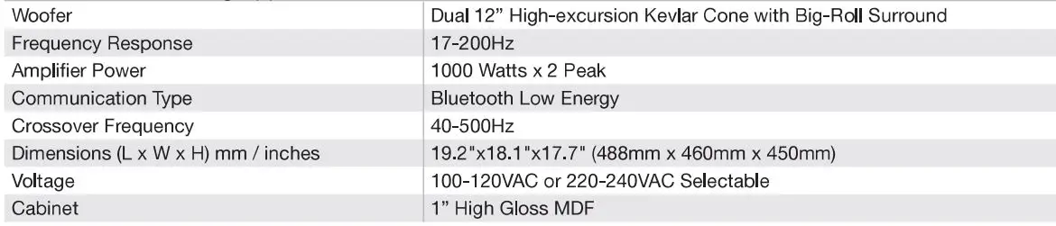 Nortek Security Control HRSi-8 Subwoofer Speaker Installation Guide - XTEQi-12