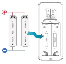 Meco WiFi Video Doorbell - Battery installation