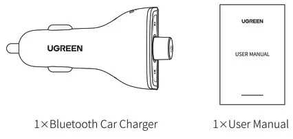 UGREEN CD229 Bluetooth Car Charger - package contents