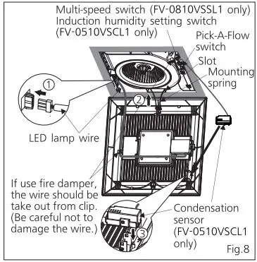 Panasonic FV-0510VSL1 Ventilating Fan with LED Light FIG 15