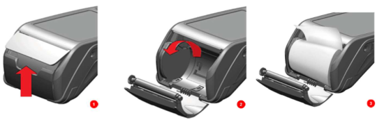 ingenico DES500 USSCN01A Desk 5000 Pci V4 3 5 Inch Touchscreen Payment Terminal - CHANGING THE PAPER ROLL