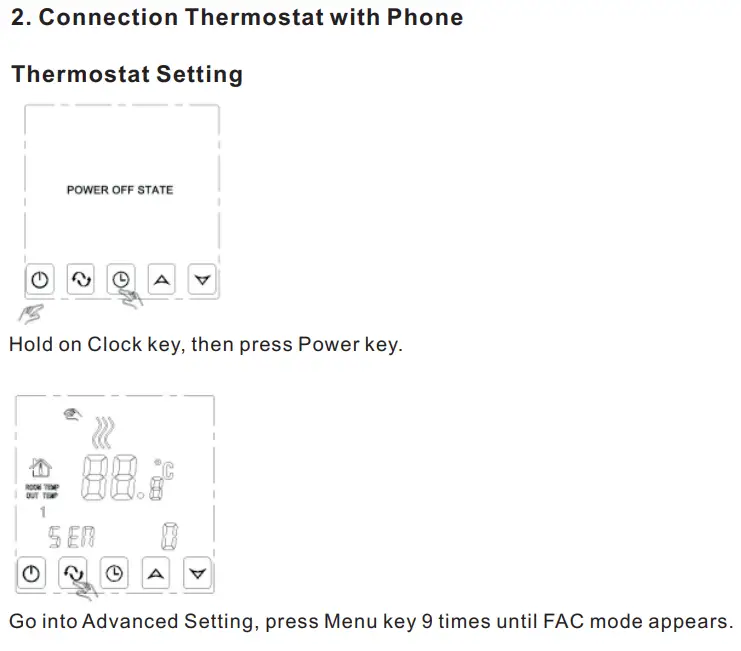 BEOK TGT70 WiFi Heating Thermostat Instruction Manual - Connection Thermostat with Phone