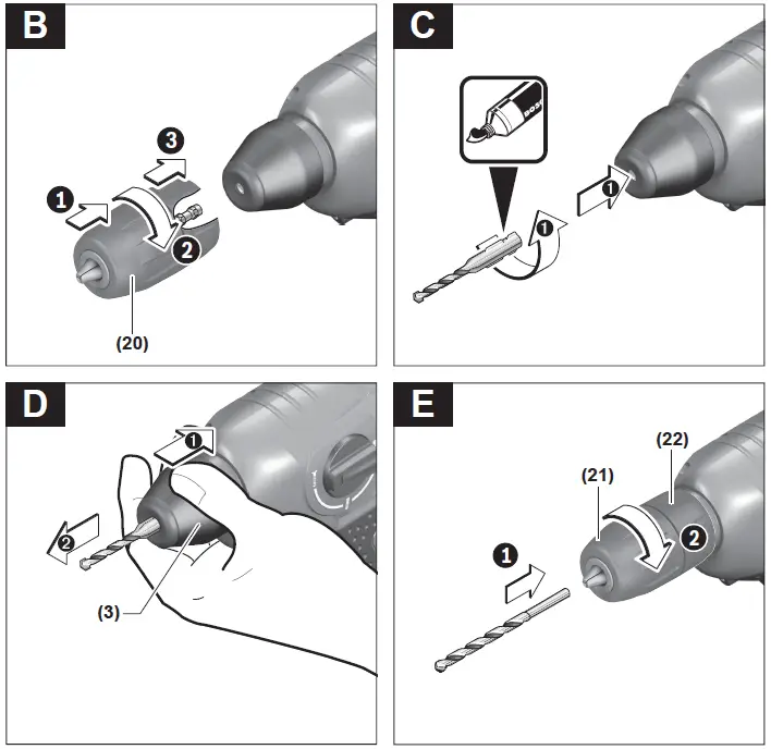 BOSCH Uneo Cordless Hammer Lithium + Set of 19 Pieces-3