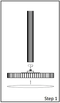 Johan Lewis Podium Ribbed Wood Floor Light User Manual - Assembly Step 1