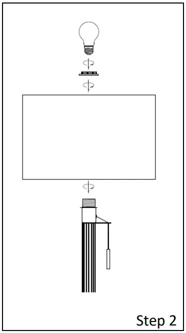 Johan Lewis Podium Ribbed Wood Floor Light User Manual - Assembly Step 2
