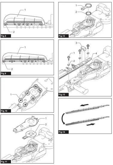 makita UH013G Cordless Hedge Trimmer - fig 2