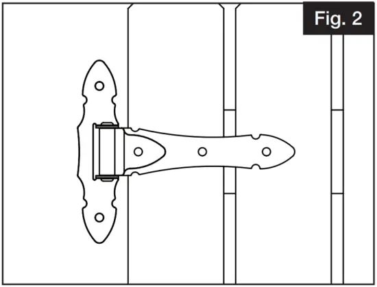 Mount Hinges on Gate