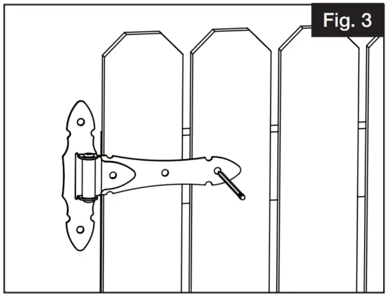 Mount Hinges on Gate