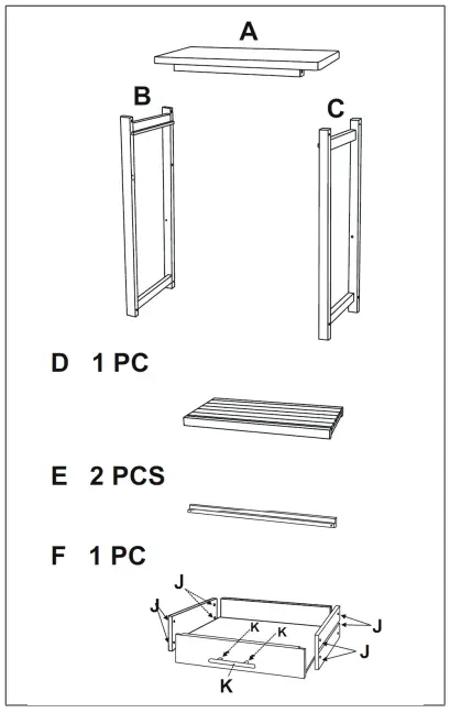KLARSTEIN 10030776 Vermont Serving Trolley-fig3