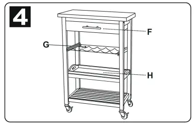 KLARSTEIN 10030776 Vermont Serving Trolley-fig8