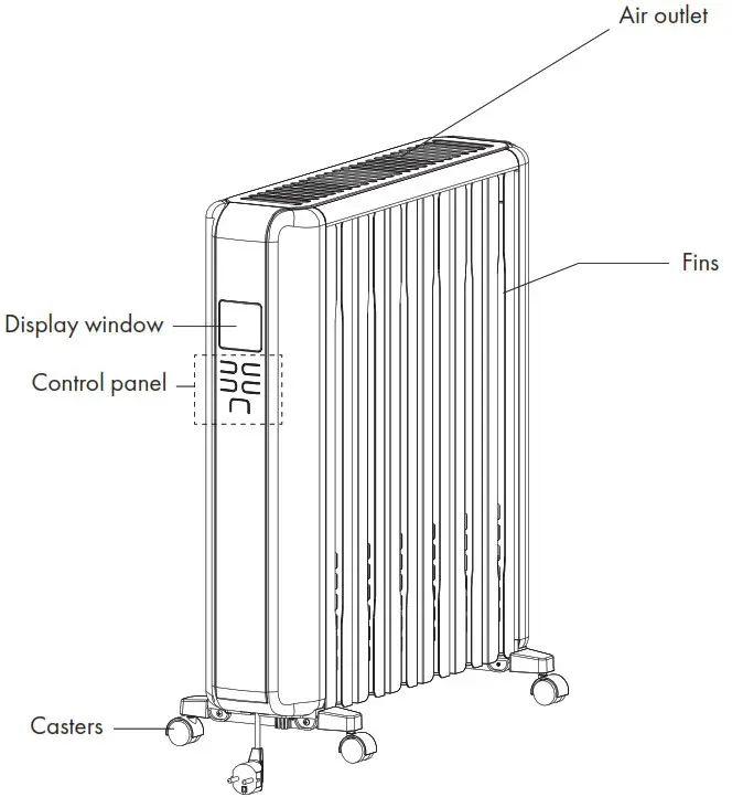 KLARSTEIN 10032775 Thermaxx 2500 Oil Radiator - PRODUCT OVERVIEW 1