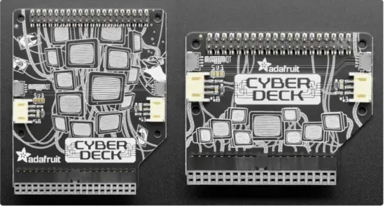 adafruit CYBERDECK Bonnet and HAT for Raspberry Pi 400 - Pinouts