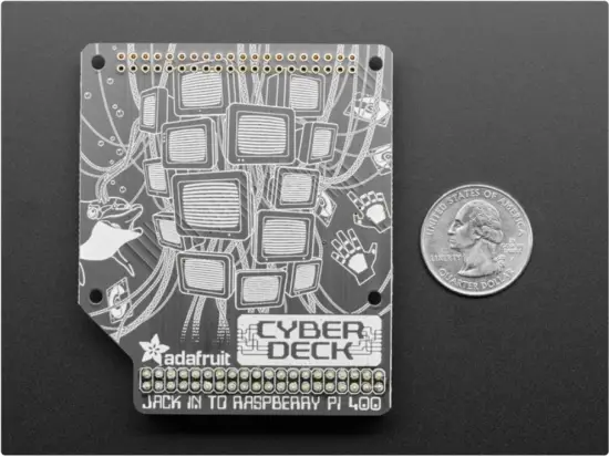 adafruit CYBERDECK Bonnet and HAT for Raspberry Pi 400 - displays