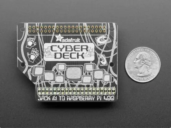 adafruit CYBERDECK Bonnet and HAT for Raspberry Pi 400 - output