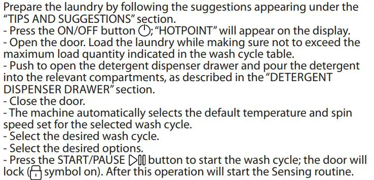 CARTERS DIRECT 400011508513 Washing Machine User Guide - DAILY USE