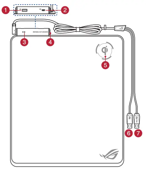 ASUS 2114797 ROG Balteus QI Wireless Charging RGB Gaming Mouse Pad- fig