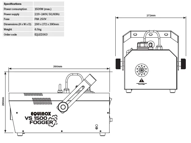 EQUINOX VS 1500 Fogger Smoke Machine - fig 1