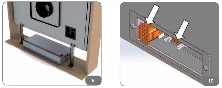 caple DD606BK Downdraft Hood - connector
