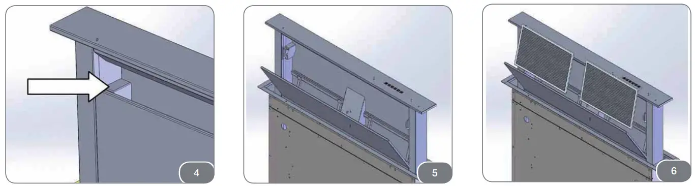 caple DD606BK Downdraft Hood - installed