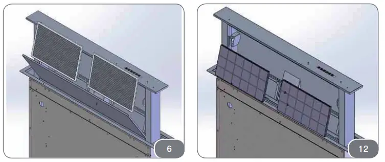 caple DD606BK Downdraft Hood - panel