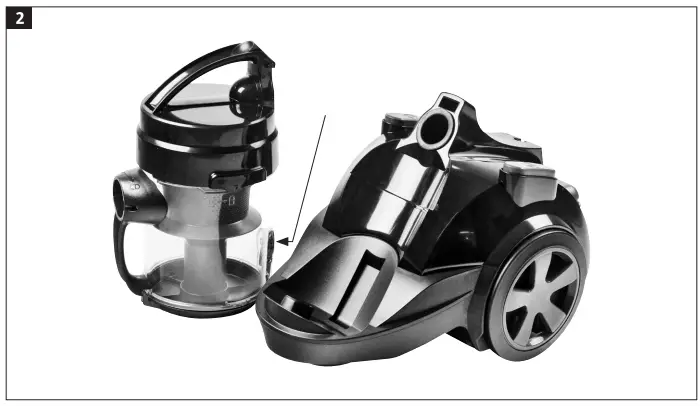 Empty the dust container