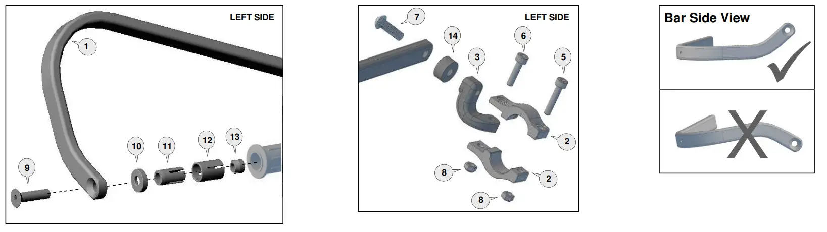 SW MOTECH HPR 00 666 20400 BK KOBRA Handguards for BMW G650X