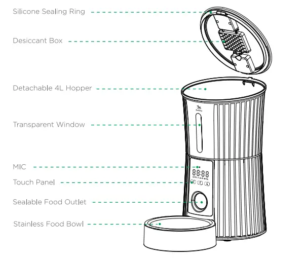 Shenzhenshi Jingyi Technology F01W Wi-Fi Pet Feeder - fig1