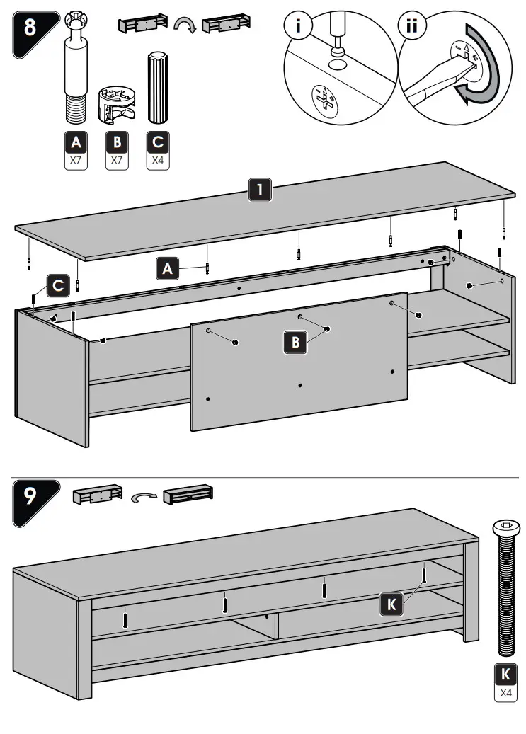 AVF 699180RBOA Calibre 70 Inch Black Oak Effect TV Stand - box 6